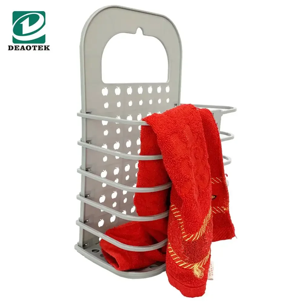 One piece small order accepted plastic foldable and portable bathroom basket for clothes