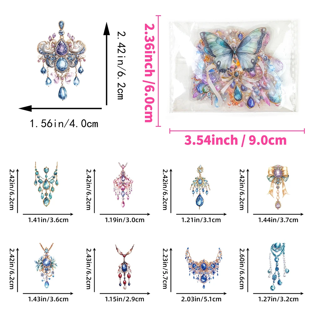 10/30/50 قطعة شفافة INS نمط مرصع بالجواهر قلادة ملصقات الحيوانات الأليفة الشارات الجمالية DIY بها بنفسك الغيتار حقيبة الهاتف لطيف الكرتون ملصق