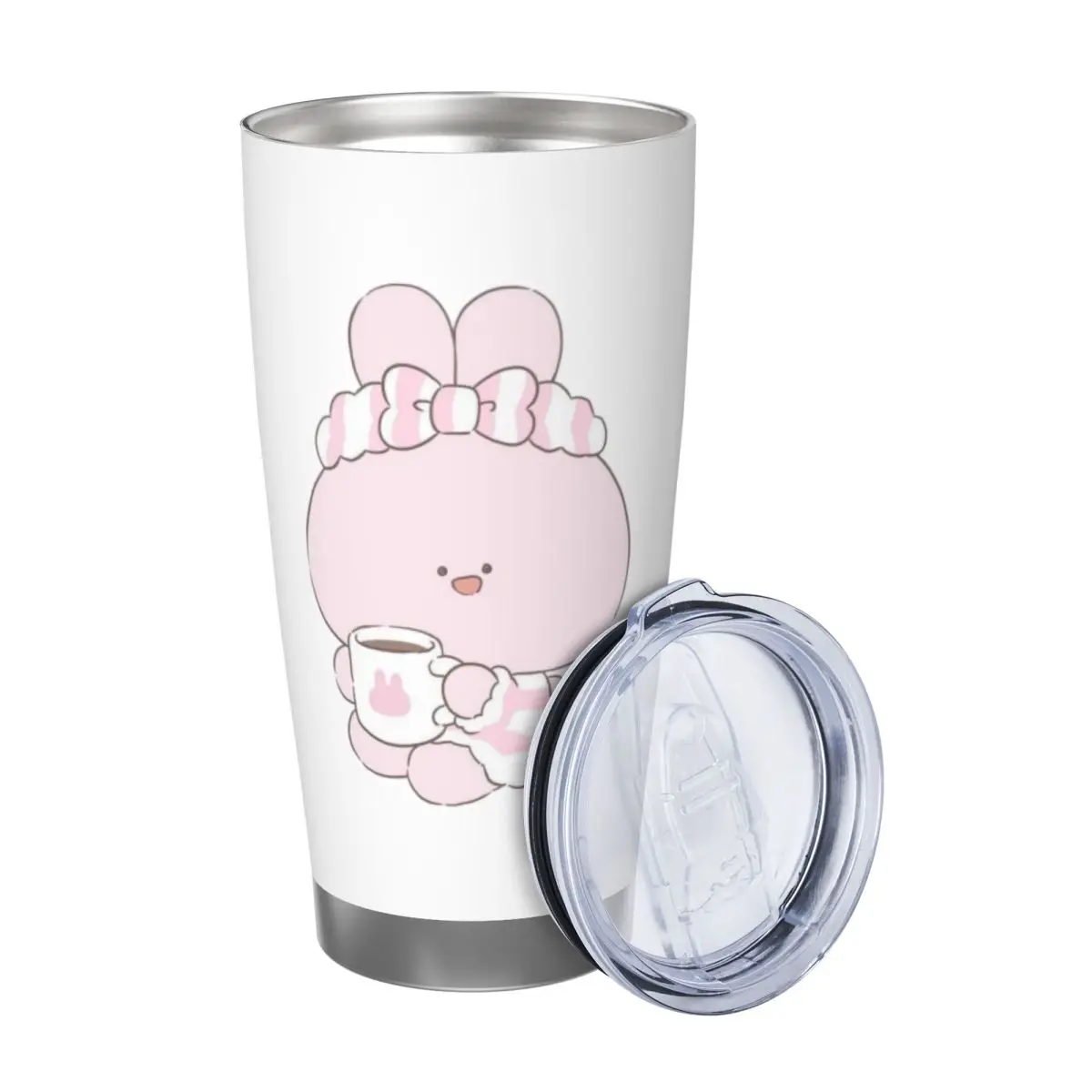 Asamimichaan Cute Asamimi 20oz Stainless Steel Car Mug Straw Thermal Iced Travel Cup Vacuum Insulated Coffee Hot Cup