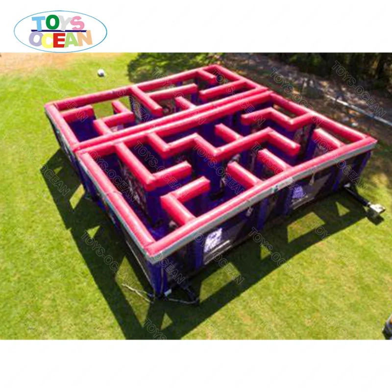 Amusement Shooting Tag Inflatable Obstacle Course Inflatable  Maze Castle PVC