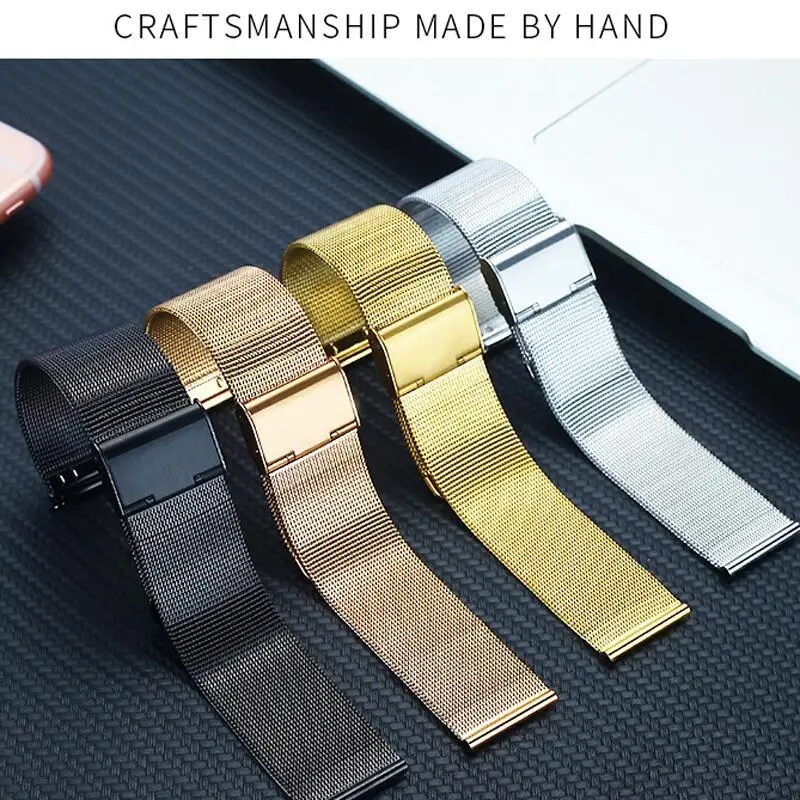 Schutzhülle + Band für Samsung Galaxy Watch 4 5 6 44 mm 40 mm Armband Stahlgeflecht Milanese Loop für Samsung Galaxy Watch 7 44 mm 40 mm – Detail 18