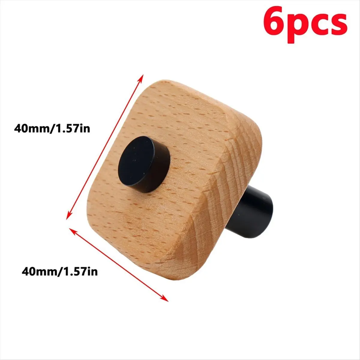 

REST деревянные ручки, 6 шт. натуральные деревянные ручки для ящиков комода, ручки для кухонного шкафа, квадратный ящик, ручка для комода