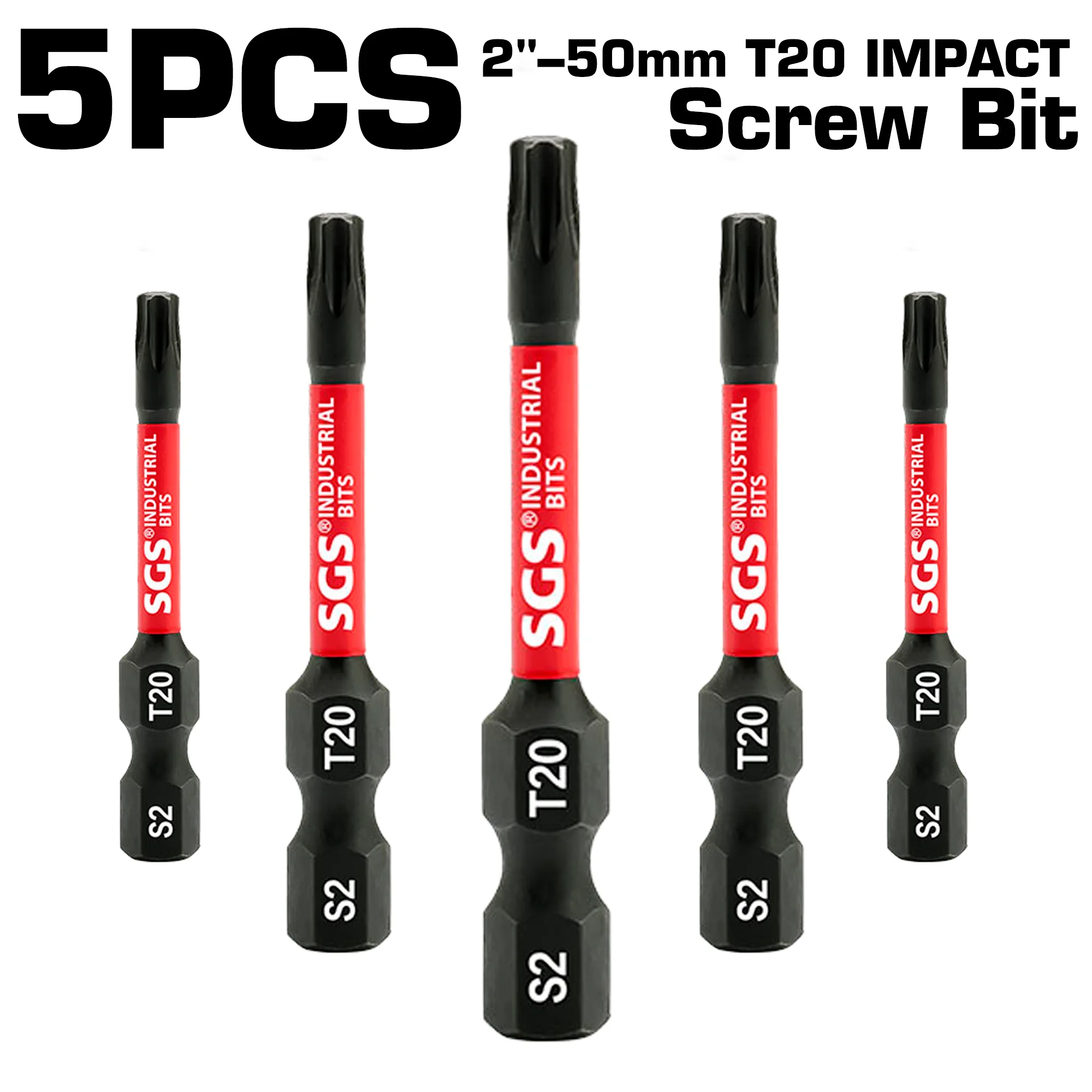 5/10/20 stuks Torx schroevendraaierbitset T20 S2 staal magnetisch 50 mm lange schroevendraaierset geschikt voor verschillende mechanische reparatiebehoeften
