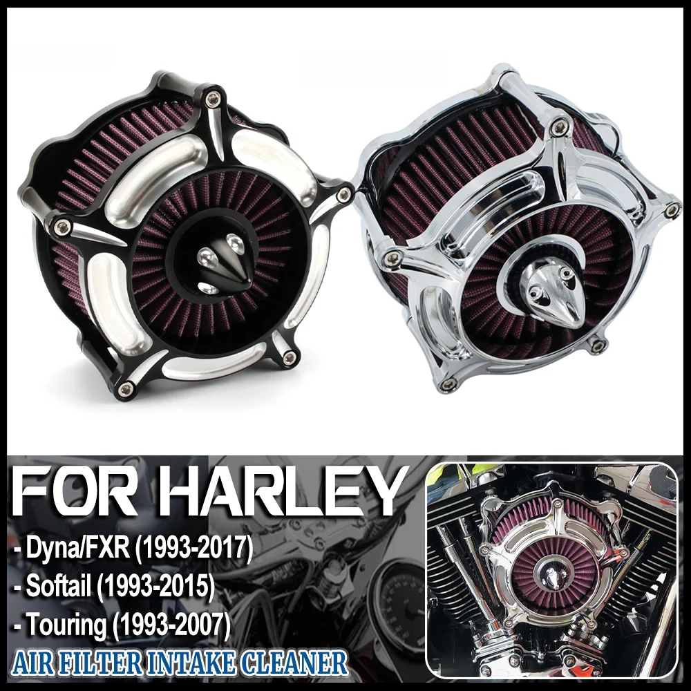 

Air Filter Intake Cleaner Kit for Harley Street Bob FXR 93-2017 Softail Fat Boy 93-2015 Touring Road King 93-2007 Twin Cam EVO