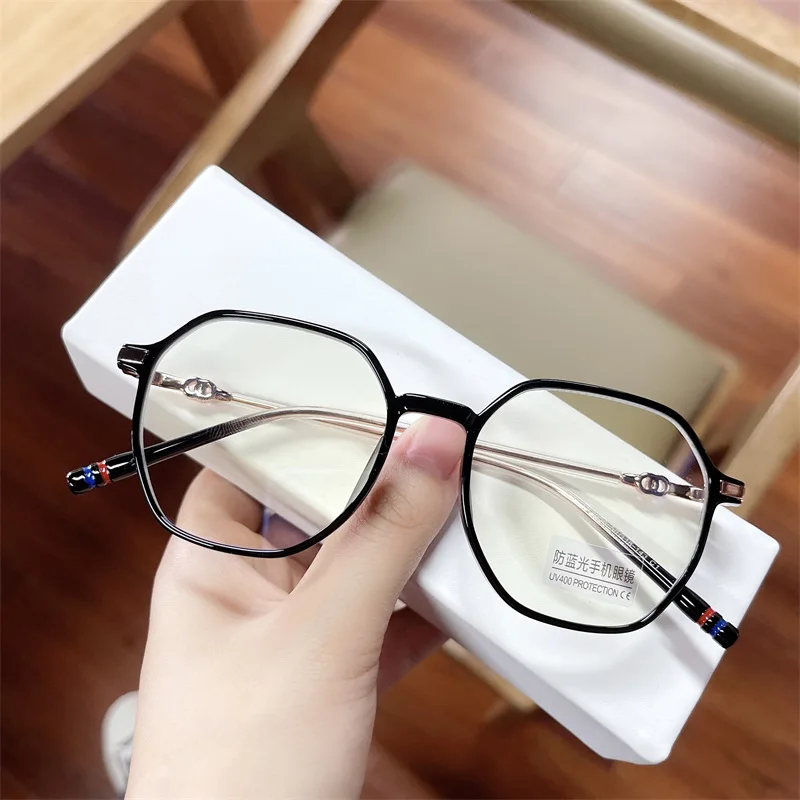 Polygon Shape Men\'s Glasses Frames New Fashion TR90 Material Eyeglass Frames for Women European American Woman Glass