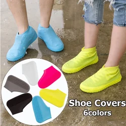 1Pair Reusable Waterproof Rain Shoes Covers Slip-resistant Rubber Rain Boot Overshoes Outdoor Walking Shoes Accessories Dropship