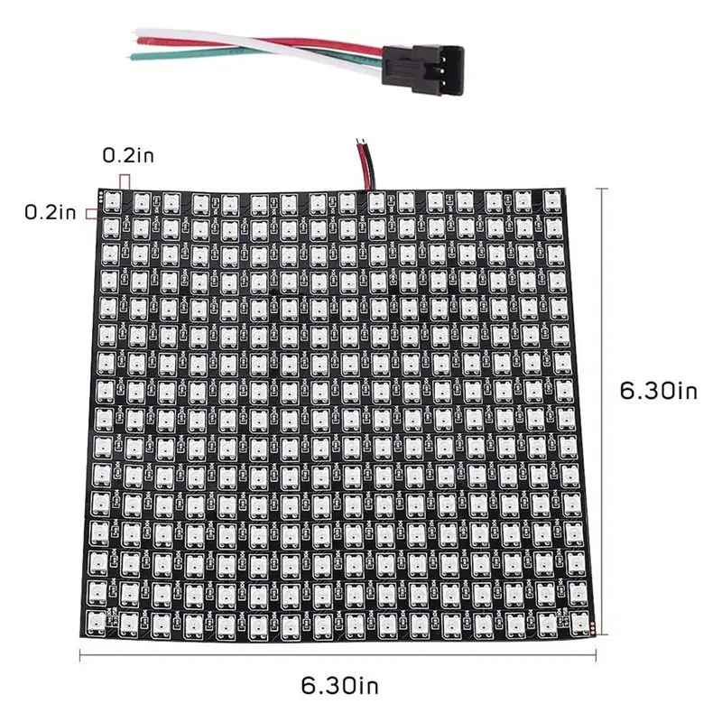 ABGN 16X16 WS2812B Addressable RGB LED Matrix 256 Pixels For WLED SP802E view 6