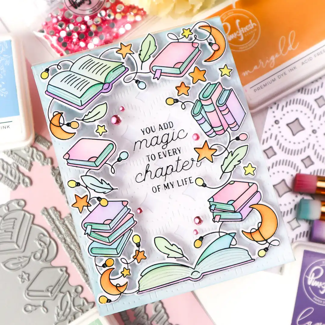 

Pink Fresh New Twilight Tales Flowers Grid Christmas Greetings Snowflake Frame Hot Foil Dies Stamps Stencil DIY Scrapbook Cards