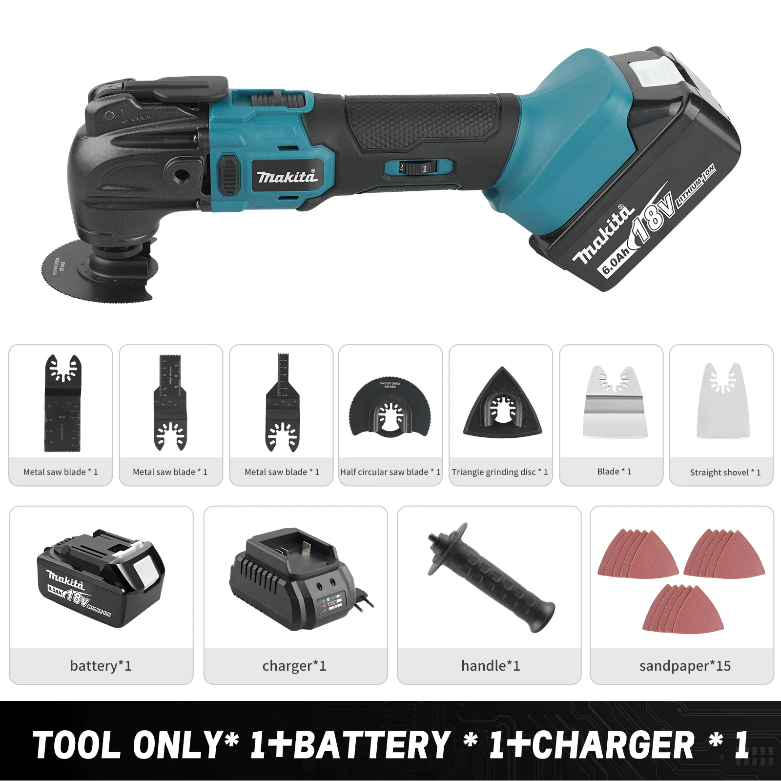 ? Originele Makita DTM51 Borstelloze Quick Release Oscillerende 18V Tool Multi Functioneel Gereedschap Vernieuwer Elektrische Trimmer Compatibel