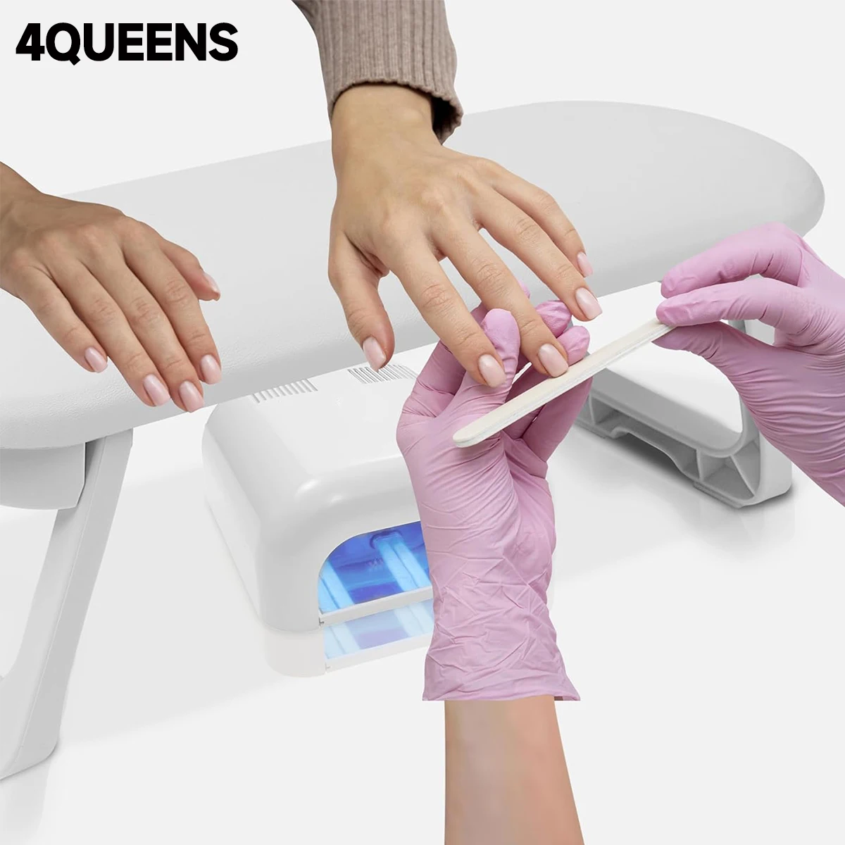 

4QUEENS Подставка для руки для маникюра, складная подушка из искусственной кожи для маникюрного столика, удобная нескользящая акриловая подставка для руки для салона маникюра.