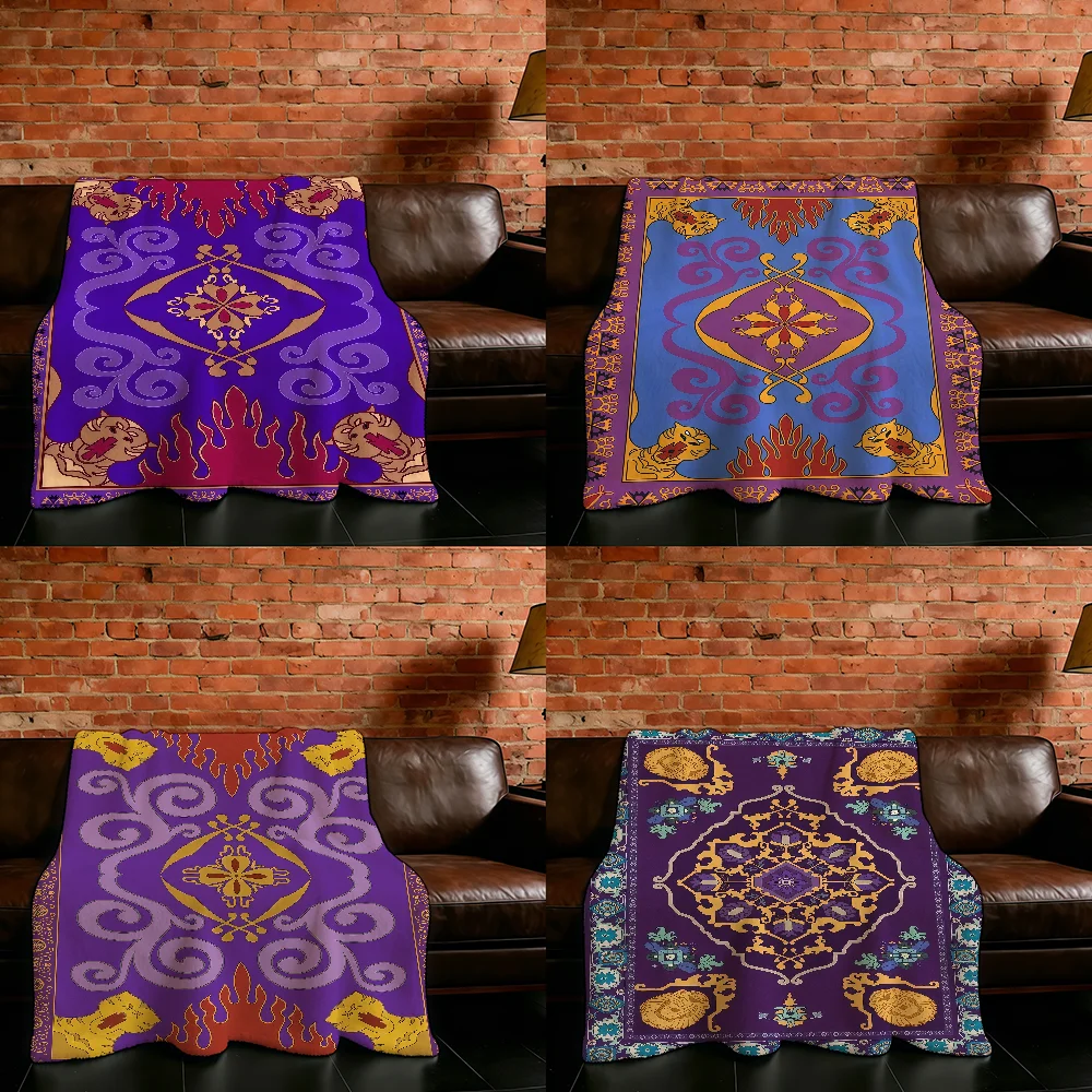 A-Aladdin M-Magic Rugs 1992 Blanket Flannel Warm Soft Throw Blanket For Room Sofa Childish Birthday Gifts