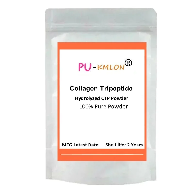 

50-1000g 100% Hydrolyzed CTP Collagen Tripeptide Powder,Reduce Wrinkle,Skin Whitening and Smooth,Delay Aging