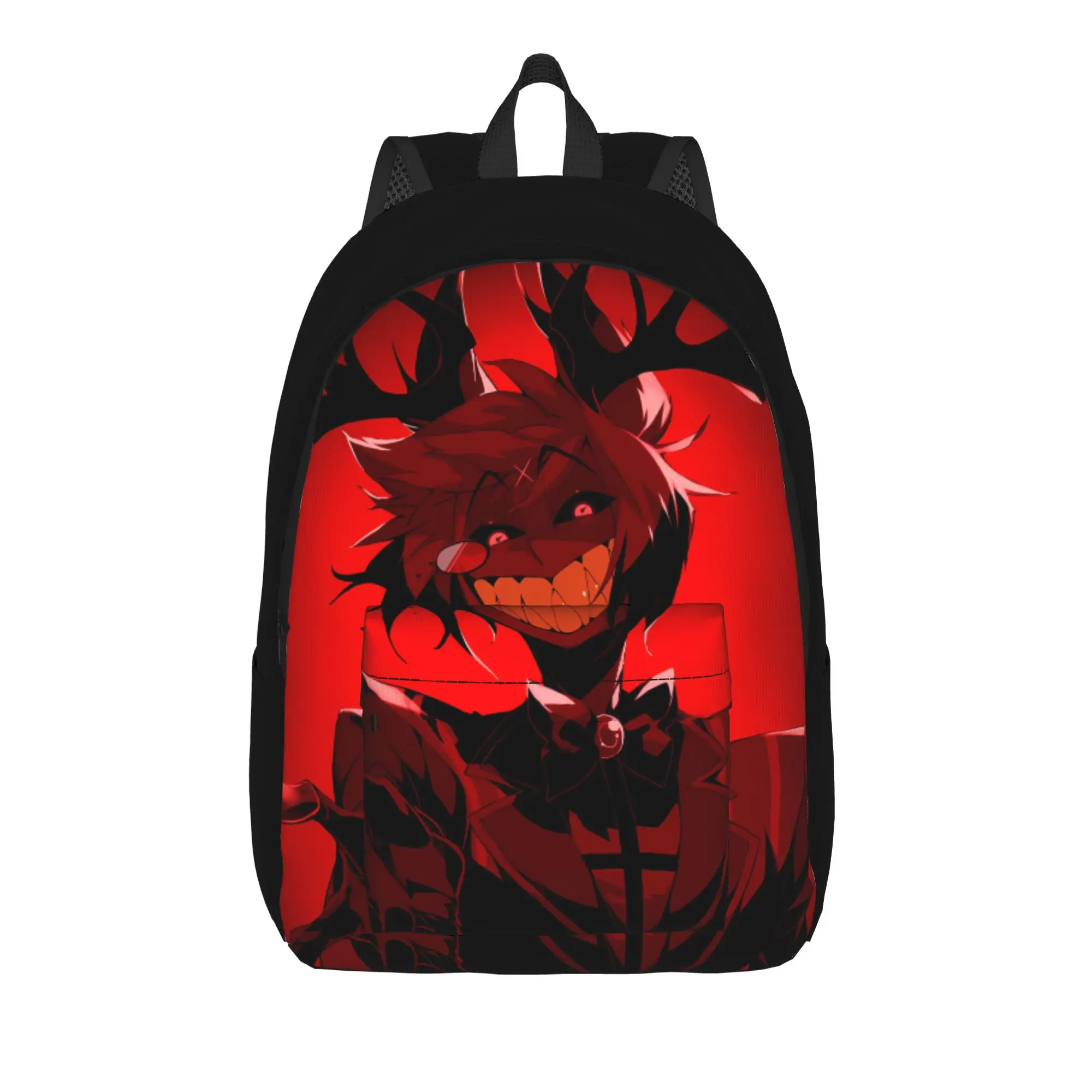 

Vox Alastor Hazbin Hotels Backpack Men Polyester Camping Backpacks Breathable Kawaii School Bags Rucksack