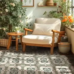 Peel and Stick Vinyl Floor Tiles 6-Pack 30x30cm，Stick on Floor Tiles for Bathroom，Removable and Waterproof Flooring Tiles
