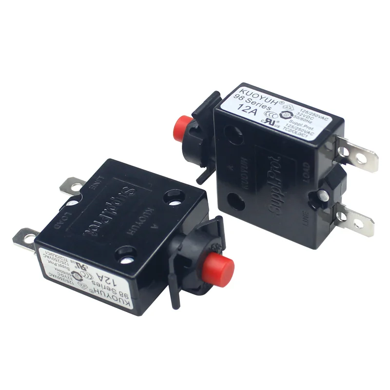 KUOYUH 98 Series 12A Red Button Solar Panel Circuit Breaker