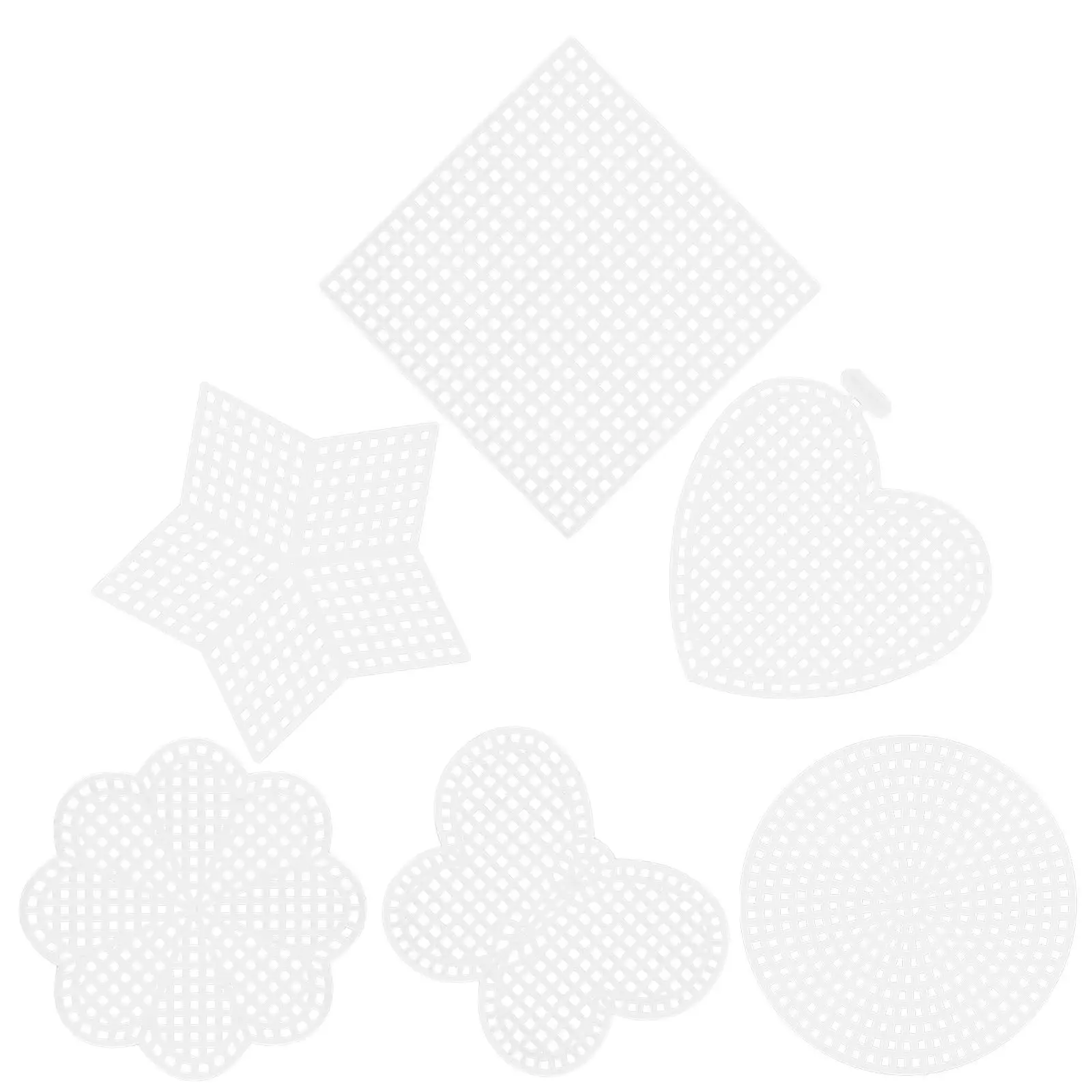6Pcs Creative Plastic Mesh Sheets for Handmade Crafts Sewing Quilting Crochet Knitting Embroidery DIY Tote Bags Mesh Sheet Shape