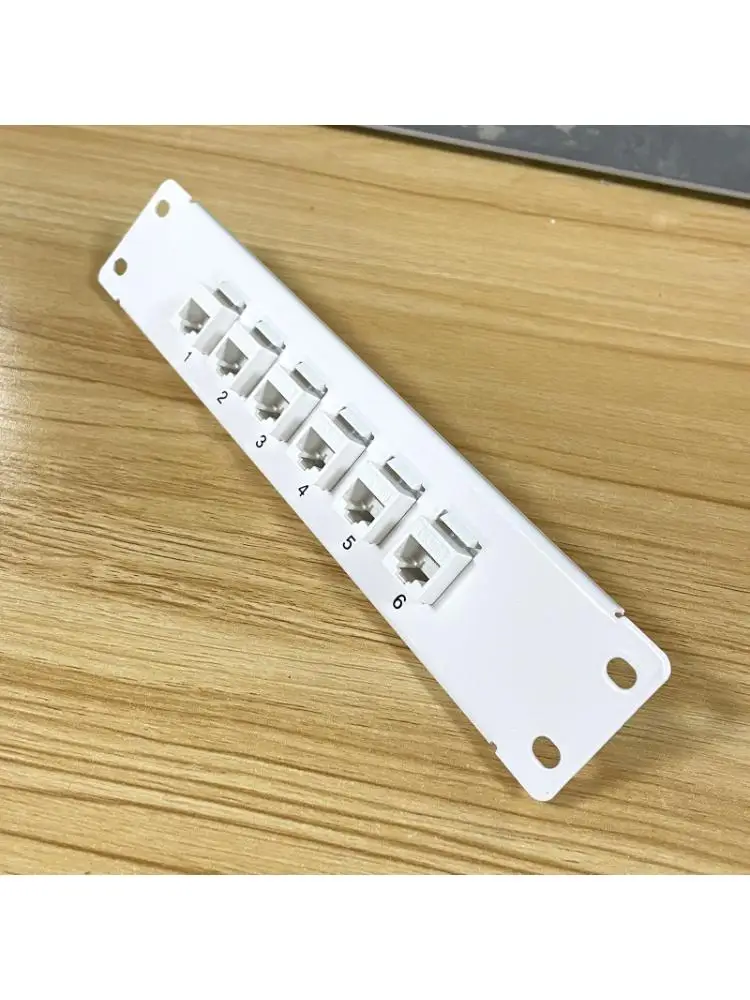 6 Port CAT6 Panel krosowy obsługuje z powrotem CAT6 nieekranowany w/kodowane T568A/B okablowania dla RJ45 kable sieciowe stojak/do montażu na ścianie K1KF — zdjęcie 2
