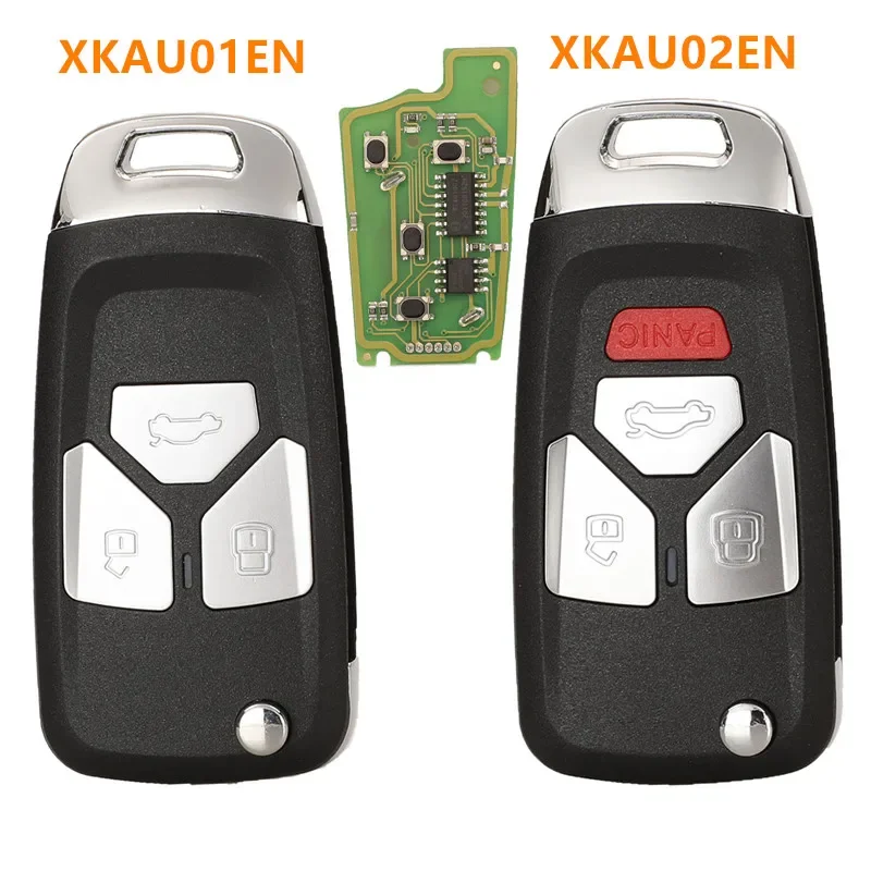 Xhorse-Universal VVDI مفتاح بعيد ، مفتاح سلك لأودي ، أداة مفتاح صغيرة ، VVDI2 ، xkoo02en ، 3 ، 4 أزرار ، 1 قطعة