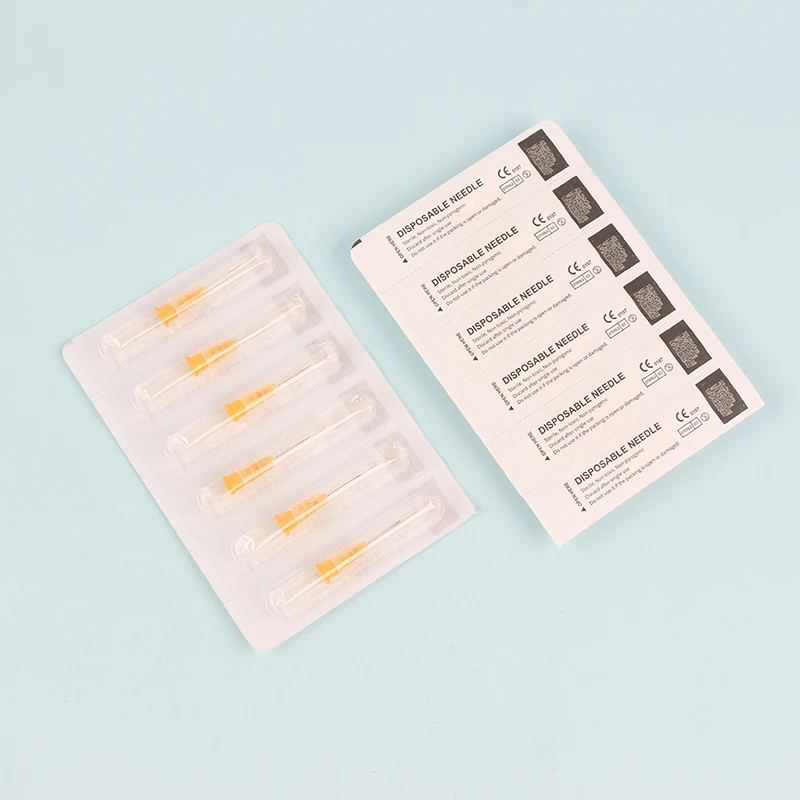 1.5/2.5/4/6mm 30G-34G painless needle Piercing Transparent Syringe Injection glue Clear Tip Cap Pharmaceutical injection needle