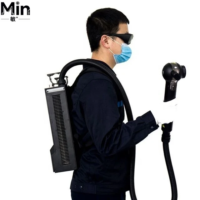 100W Light Weight Backpack Portable  Cleaning Machine for Rust Paint Oil Stain Graffiti Removal Outdoor Cleaning