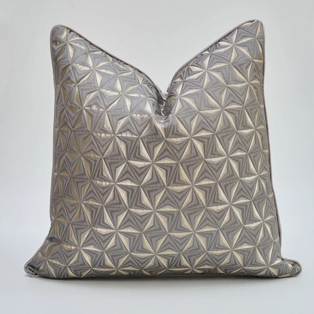 Luxury Sofa Cushion Cover Gold and Grey Pillow Covers for Home Decoration 45x45cm
