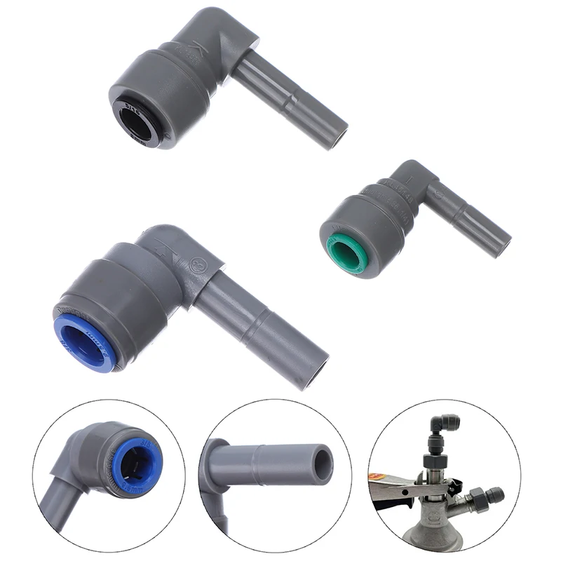 Pipe Hose Connector Push-in Fittings Joint 6.35MM 8MM 9.5MM Male To Female Elbow Plastic Quick Connect