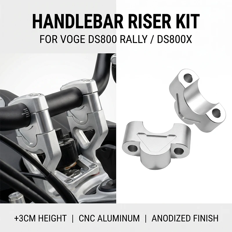 Image of Für Voge DS800X DS800 RALLY 800Rally Lenkererhöhung Motorrad 800 Rally Aluminium Lenkerklemme Lenkererhöhung Adapter