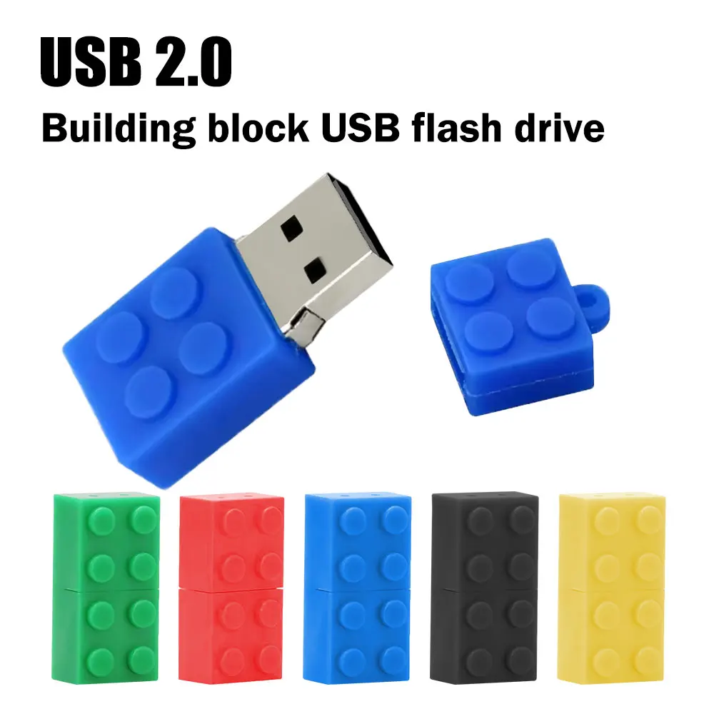 

Toy Building Block Pendrive 128GB Memoria USB Plastic Brick USB Flash Drive Pen Drive 64GB 32GB 16GB 8GB Cle Usb Stick Disk 4GB
