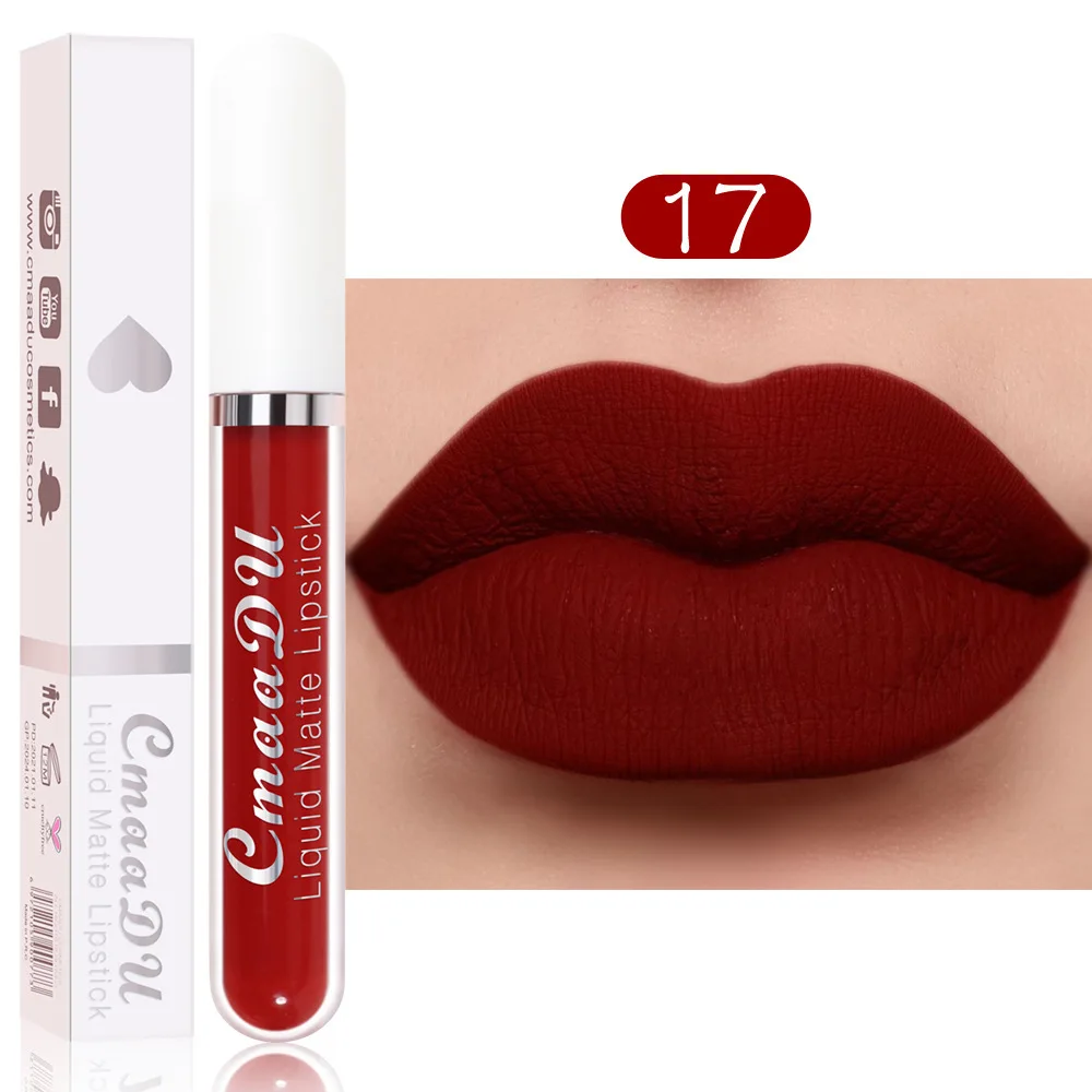 18 Colors Matte Lip Gloss Wholesale Cheap Liquid Lipstick Makeup Lip Color Long Lasting Sexy Red Pink Nude Lipgloss Lip Tint