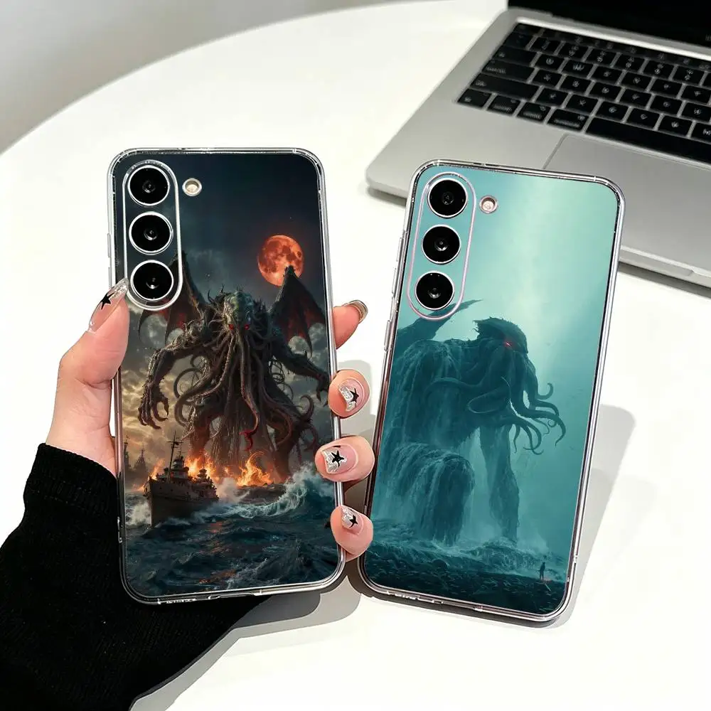 Mythos Art CTHULHU  Clear Soft Silicone Phone Case for Samsung Galaxy A71, A70, A52, A51, A40, A30