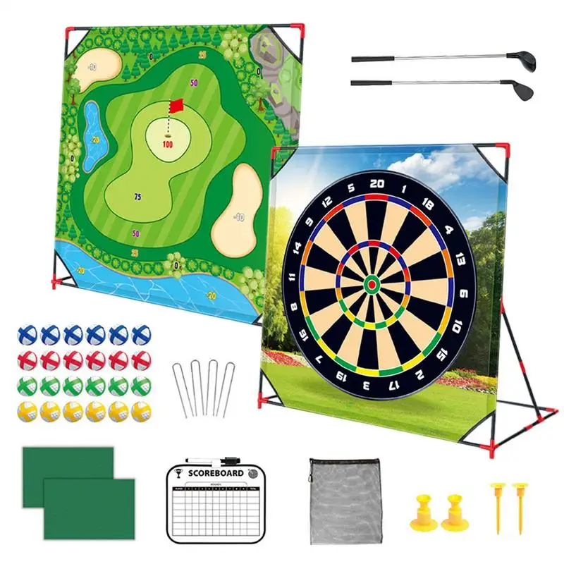 

Kids Golf Set Golf Practice Mat With Club Balls Storage Bag Swing Practice Tool Putting Training Toy For Kids Adults Home