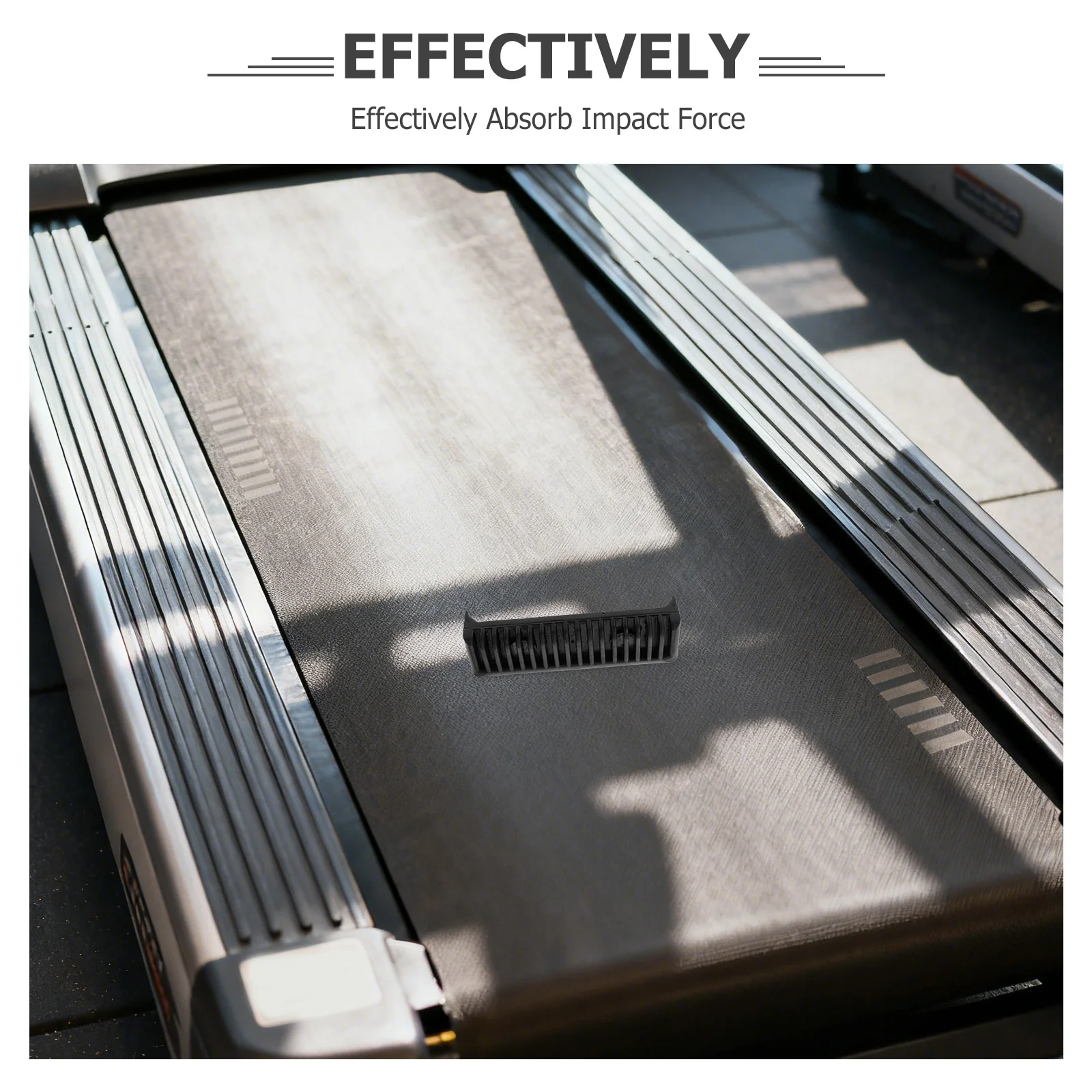 قطعتان من حصيرة دواسة الآلة البيضاوية - وسادة قدم مقاومة للعوامل الجوية مقاس 5.8 × 1.5 بوصة - وسادة ممتصة للصدمات غير قابلة للانزلاق لجهاز المشي مع