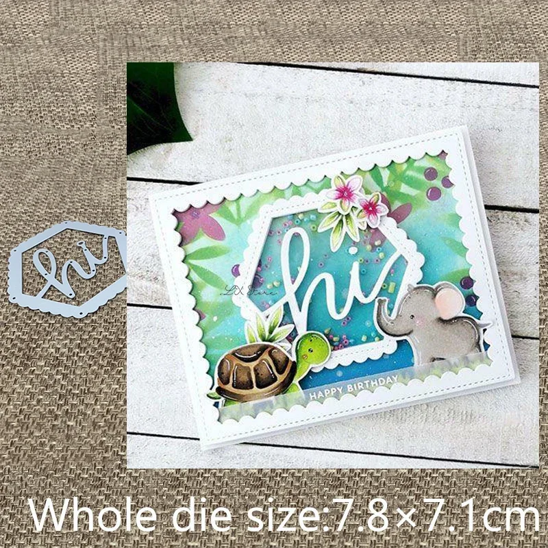 

XLDesign Craft Metal Cutting Dies: трафареты для вырезания, декоративные элементы Hi Shaker, для скрапбукинга, альбомов, бумажных открыток, тиснения и вырубки