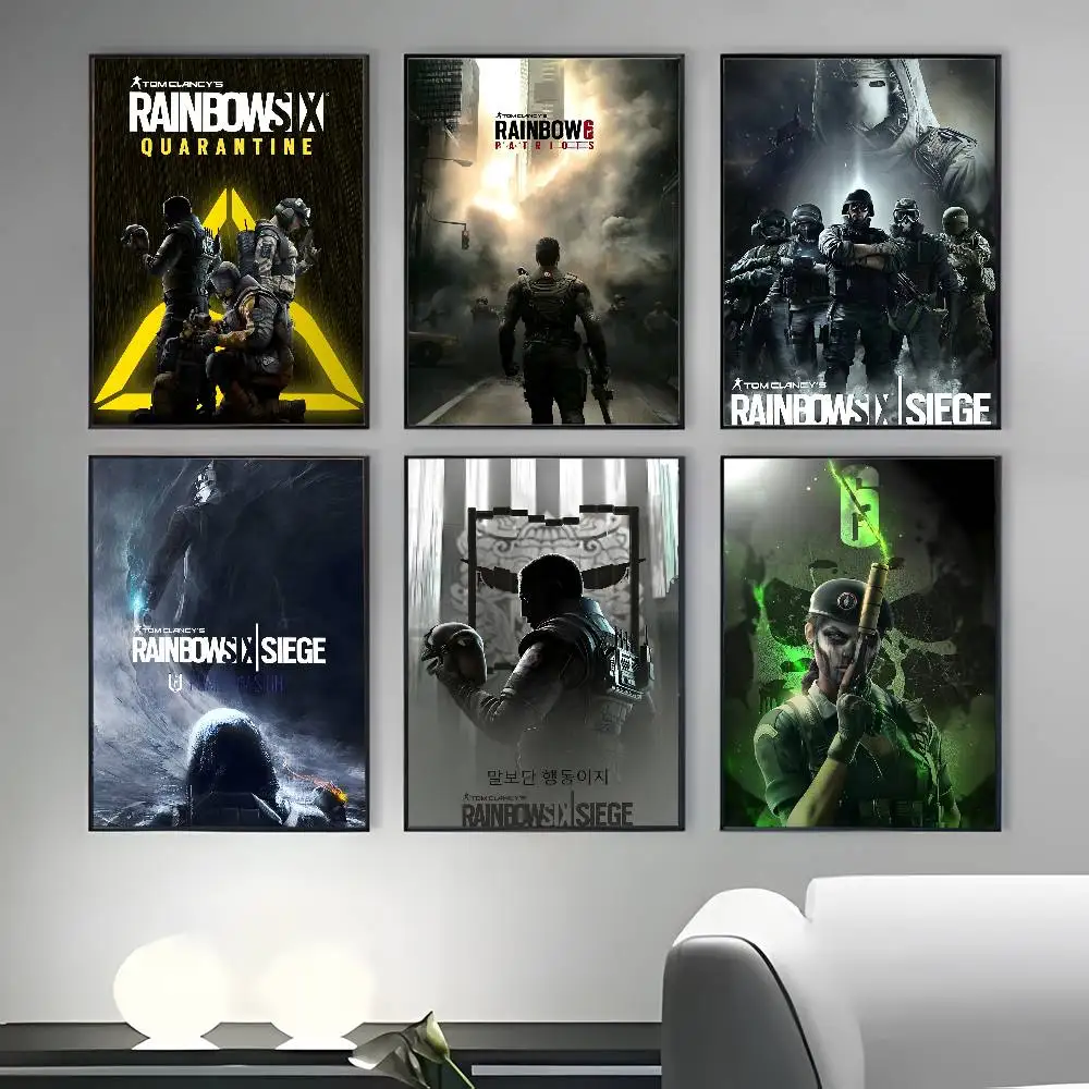 توم C-Clancys R-قوس قزح ستة الحصار لعبة المشارك لزجة جدار الفن الطباعة مقاوم للماء غرفة المعيشة المنزلي غرفة نوم بار ديكور جمالي #3