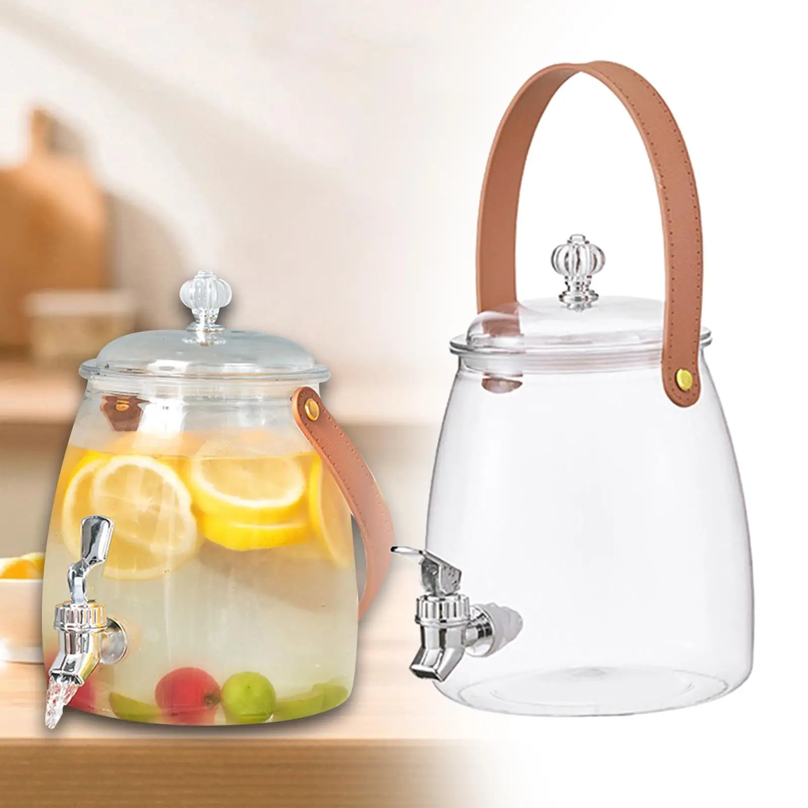 Large Capacity Refrigerator Beverage Dispenser with Spout Portable Cold Kettle Drink Dispenser Water Jug for Outdoor Camping