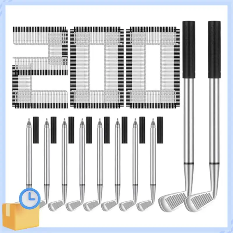 

Popular 200Pcs Golf Ballpoint Pens Decorative Golf Club Pens For Office Colleagues Office Stationery Supplies Black Well-Made