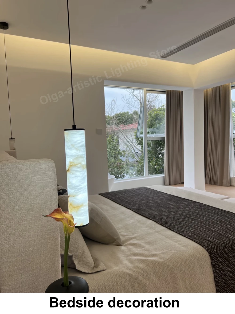 Get This Spanish Marble Pendant Light Decoration Kitchen Island Bedside Luxury Pendant Lamp Led Alabaster Light Fixture