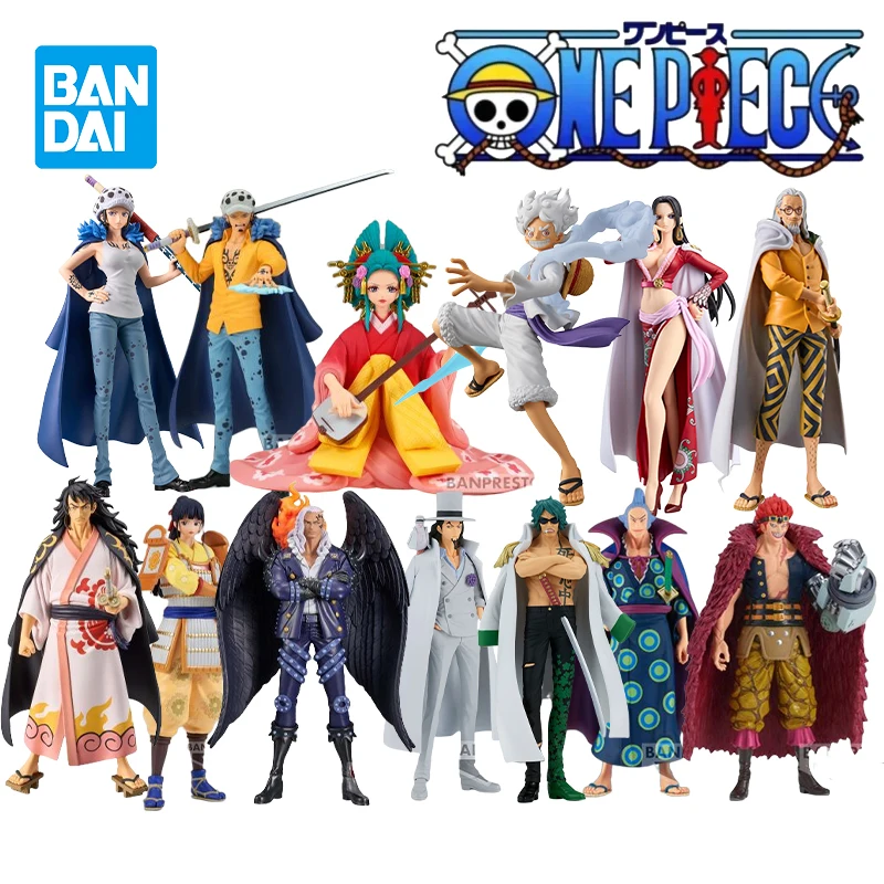 

Original Bandai Banpresto One Piece DXF THE GRANDLINE SERIES EXTRA Luffy Zoro Hancock Law Kiddo Lucci Rayleigh Anime Figure Toys