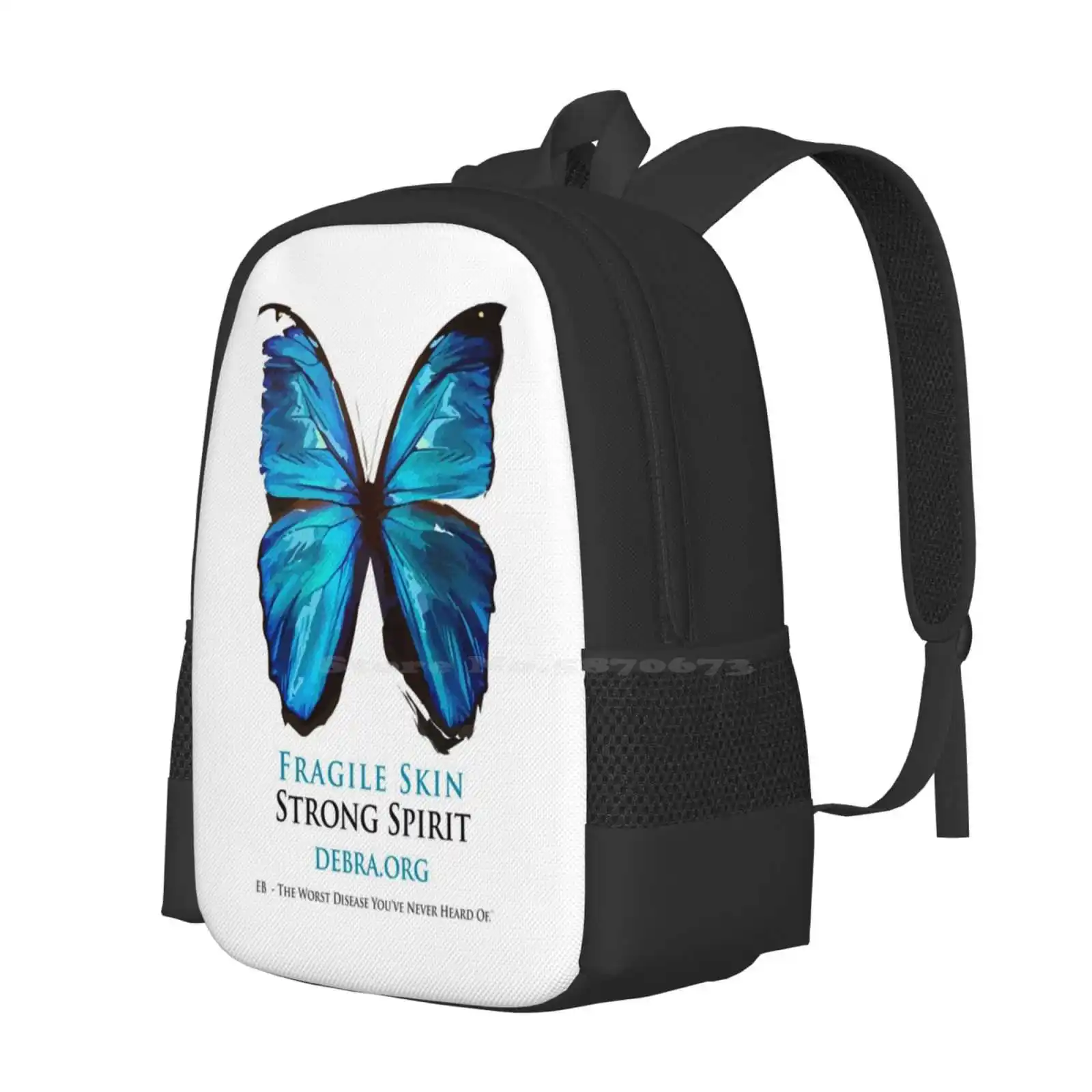 Beautiful Blue Butterfly Proceeds Donated To Debra.Org Hot Sale Backpack Fashion Bags Butterflies Bluebutterfly Epidermolysis