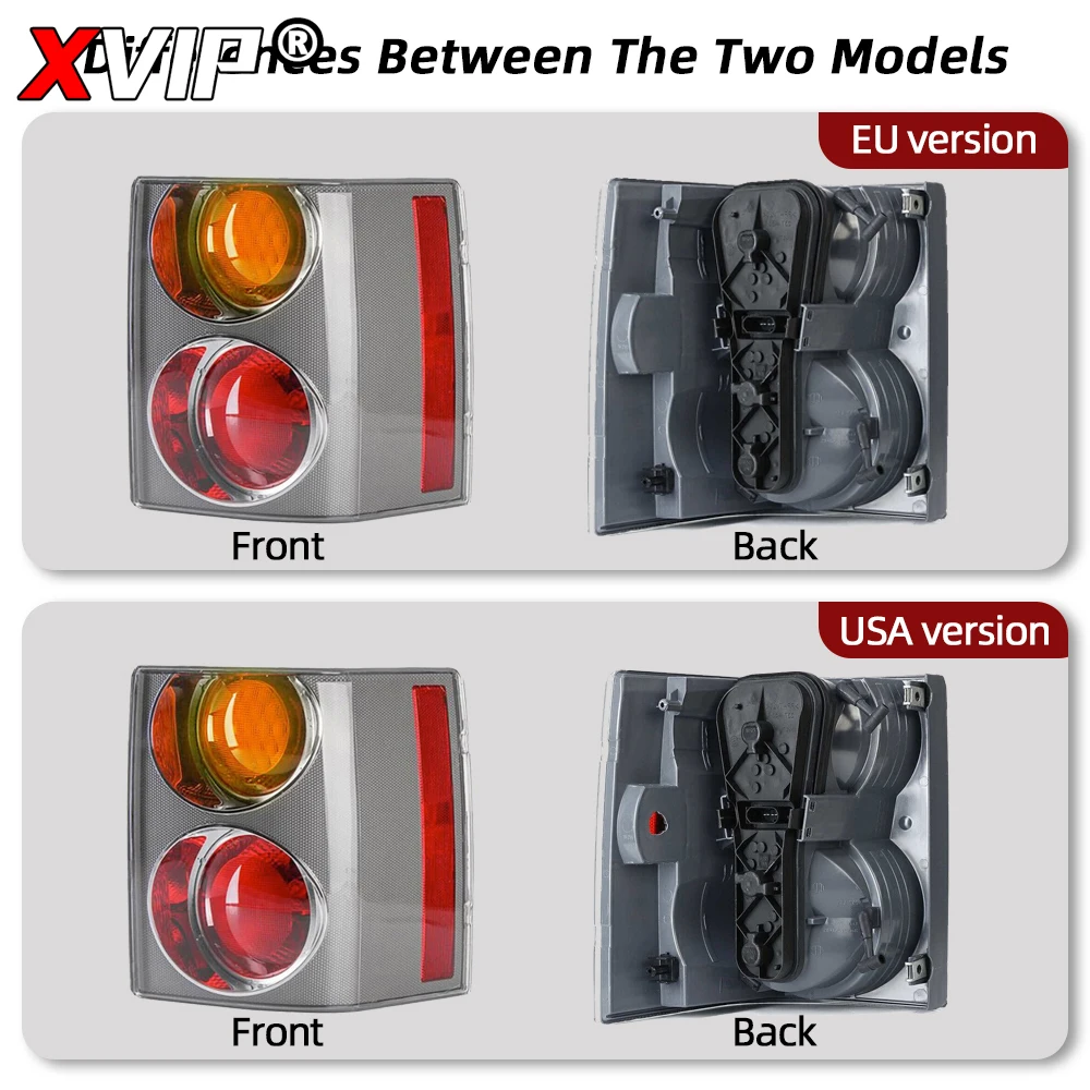 XVIP الجانب الأيمن الضوء الخلفي الفرامل الخلفية LED مصباح القيادة مصباح إشارة لاند روفر رينج روفر رواج L322 2002-09 نسخة الاتحاد الأوروبي/الولايات المتحدة الأمريكية #6