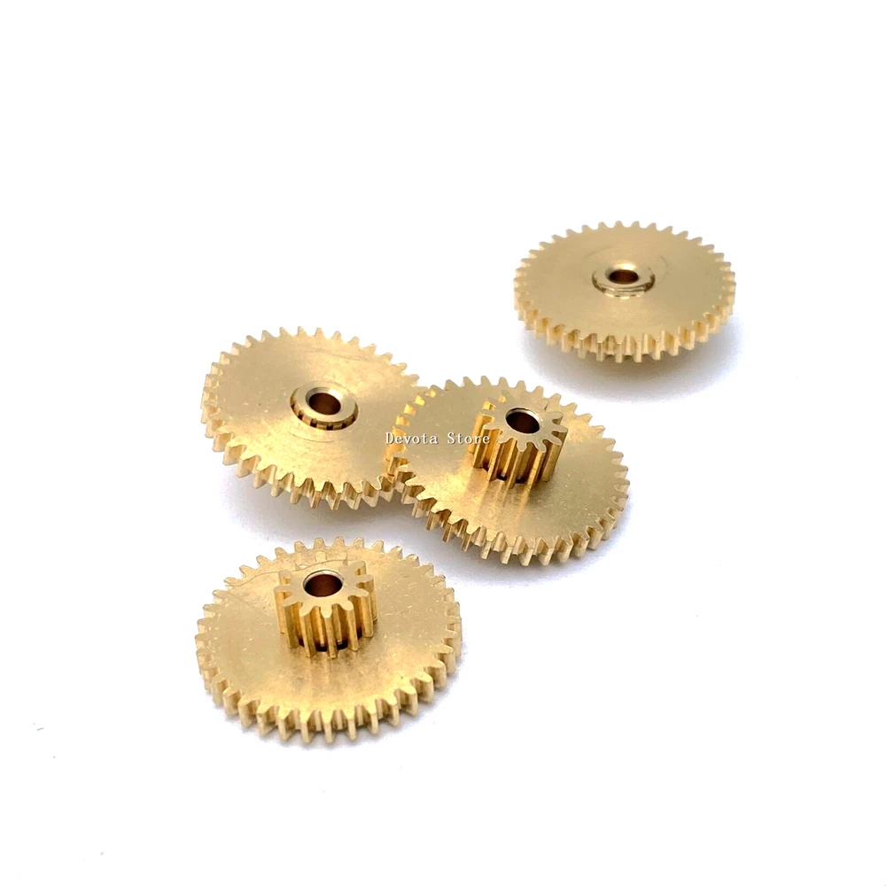 0.5M 10T 40T Double Metal Gear 12T 37T DIY Mechanical Copper Gear