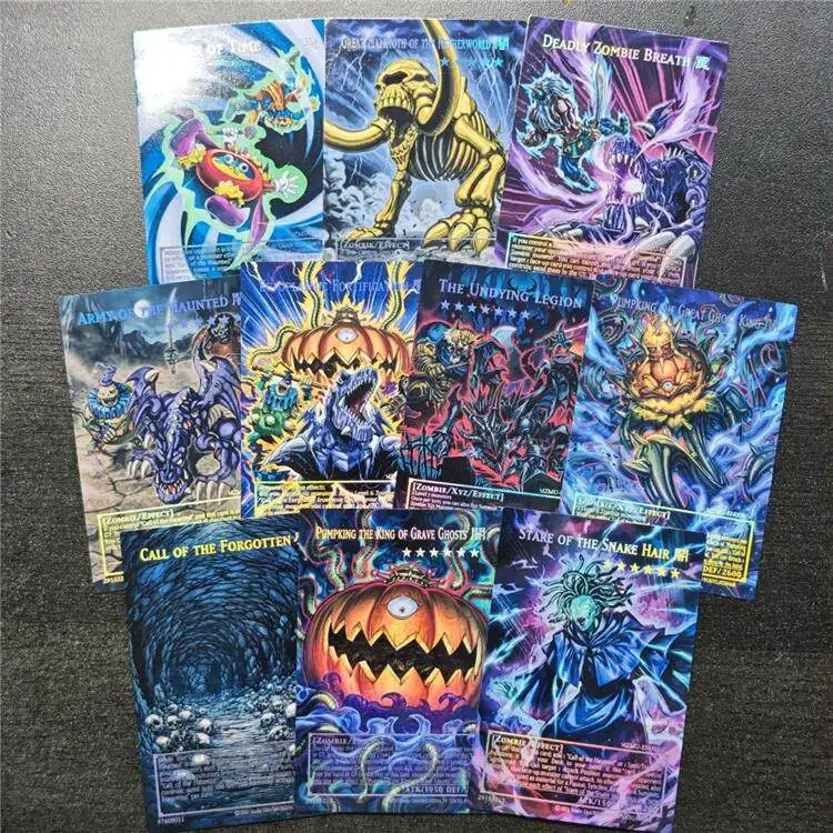 

Ю-Ги-О! Коллекционная карточная игра Pumpking The King of Grave Ghosts DIY: Английская версия с рельефной рамкой и эффектом разбитого стекла, Call of The Haunted