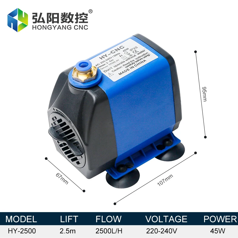 220V 45W 2.5M Per 1.5KW Motore Mandrino 45W Pompa Macchina Per Incidere di CNC Strumento di Raffreddamento CNC Mandrino Motore Pompa Acqua