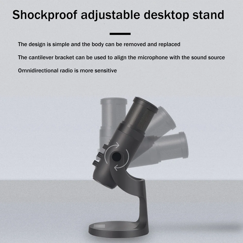 Neu-Gaming Mikrofon Handy RGB Dynamische Lichteffekt Mikrofon Computer Live Aufnahme Spiel Mikrofon