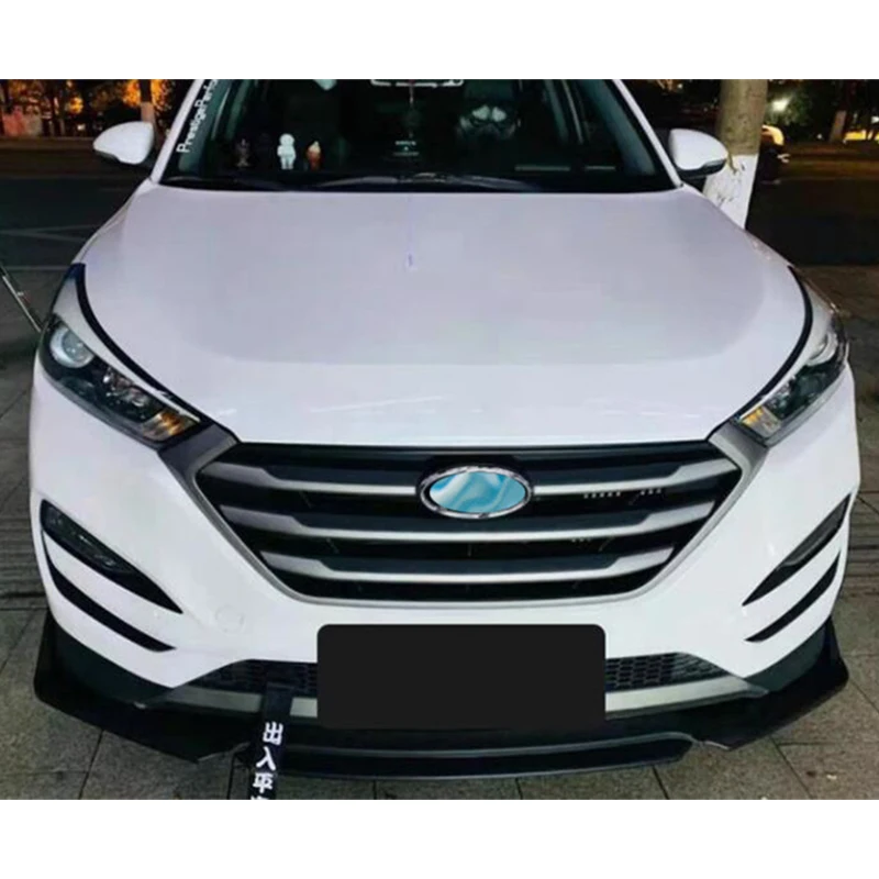 For 4PCS Hyundai Tucson ABS CAR Front Bumper Lips Diffuser Anti-Collision Accessories Body Kit Refit 2015-2019 Year