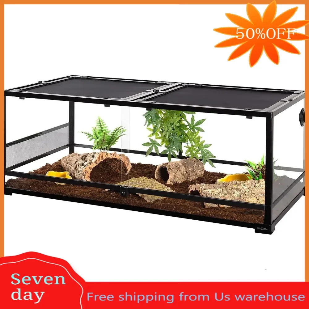 

Стеклянный террариум для рептилий, 85 галлонов, 2 в 1