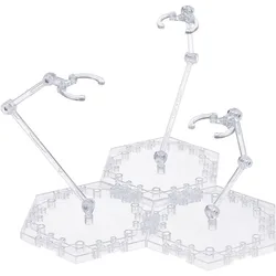 1set Action Figure Stand Gundam Stand 3 Person Fight Assembled Action Figure Stand Base Doll Model Stand Display Model Stand