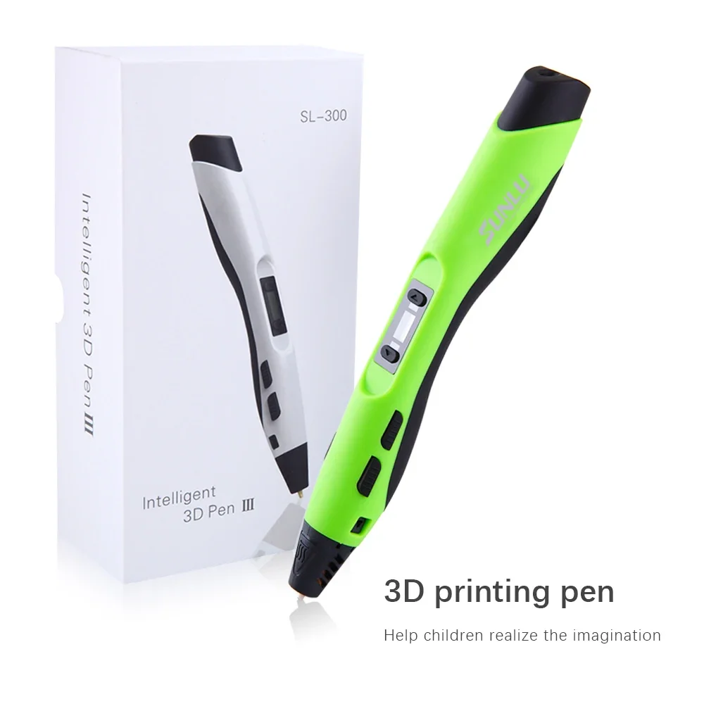 SUNLU 3D Printing Pen SL-300 for children&adults 3d drawing printing pen Support PLA/ABS Filament 1.75mm Child Christmas Gift