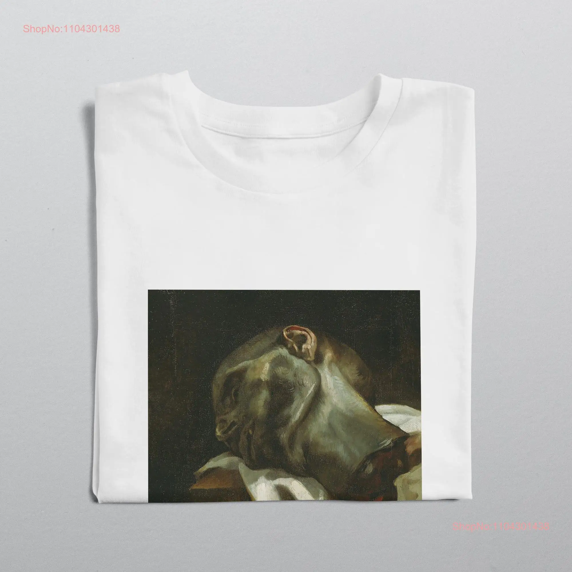 Cabeza de un hombre guillotino Theodore Gericault artistas camiseta arte pintor amante algodón clásico manga larga o corta