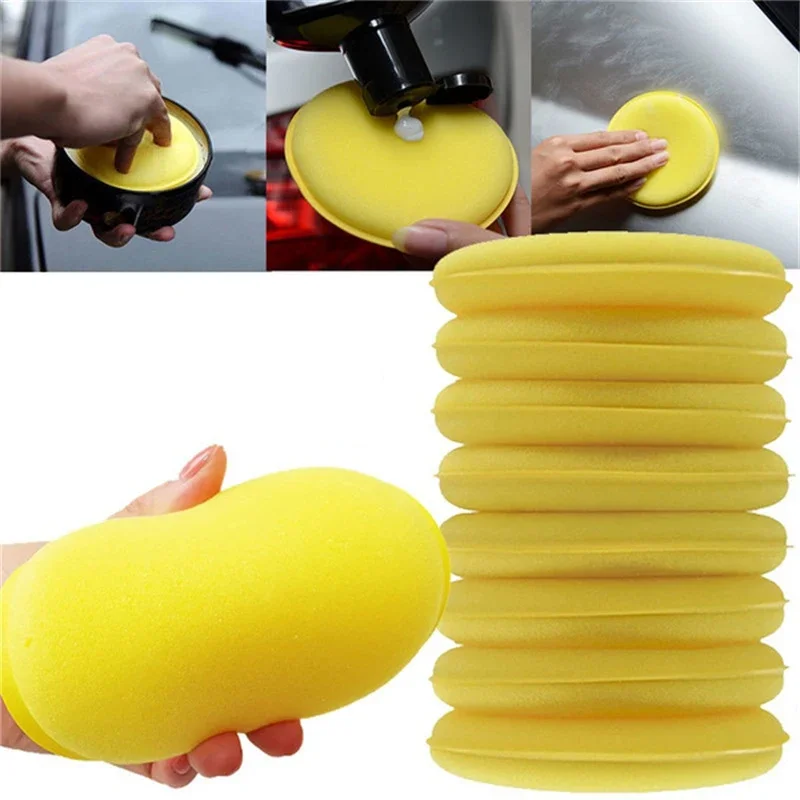 12Pcs Car Waxing Sponge Round Soft Foam Wax Applicator Pads For Auto Polishing Cleaning Care view 4